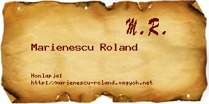 Marienescu Roland névjegykártya